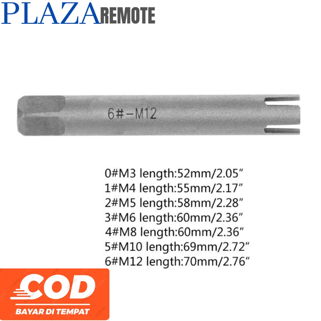 Remover Screw Tap Extractor Tools Drill Pengambil Baut Patah Bor Besi