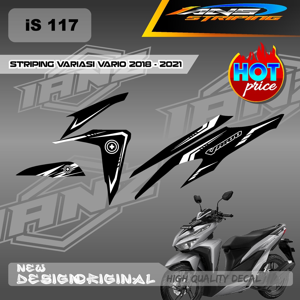 TERBARU STIKER STRIPING VARIO Led Vario 150 MOTIF GRAFIK RACING BAHAN HOLOGRAM / NON HOLOGRAM IS117