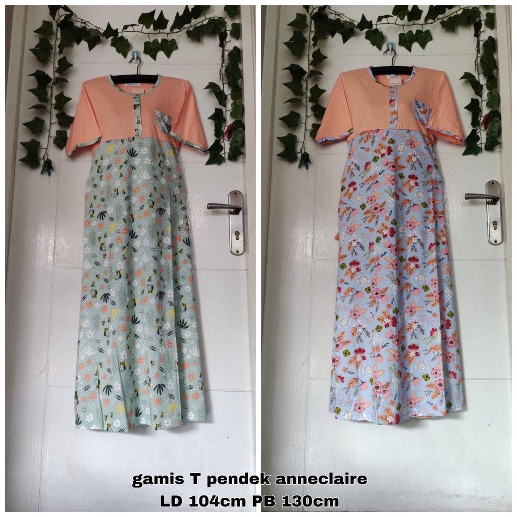 daster klok rok panjang daster gamis tangan pendek baju tidur wanita