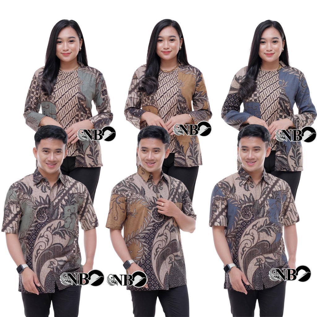 MCbatik Couple Batik | Atasan Couple Batik Blouse Batik Wanita Kemeja Lengan Pendek Tampil Elegan