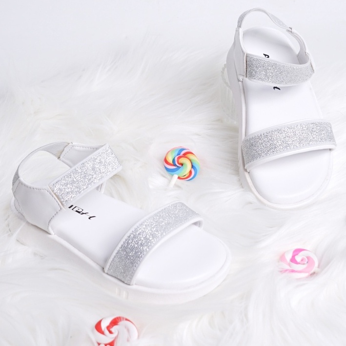 SARASARA YUK - KAREN ALIPH Sandal Tali Anak Perempuan Usia 2 sampai 10 Tahun Sendal Anak cewek Wedges Tali Cewek Empuk Warna Black cewe Slop Usia Umur 3 4 5 6 7 8 9 thn Tahun Premium Ori Original Mall Official Store