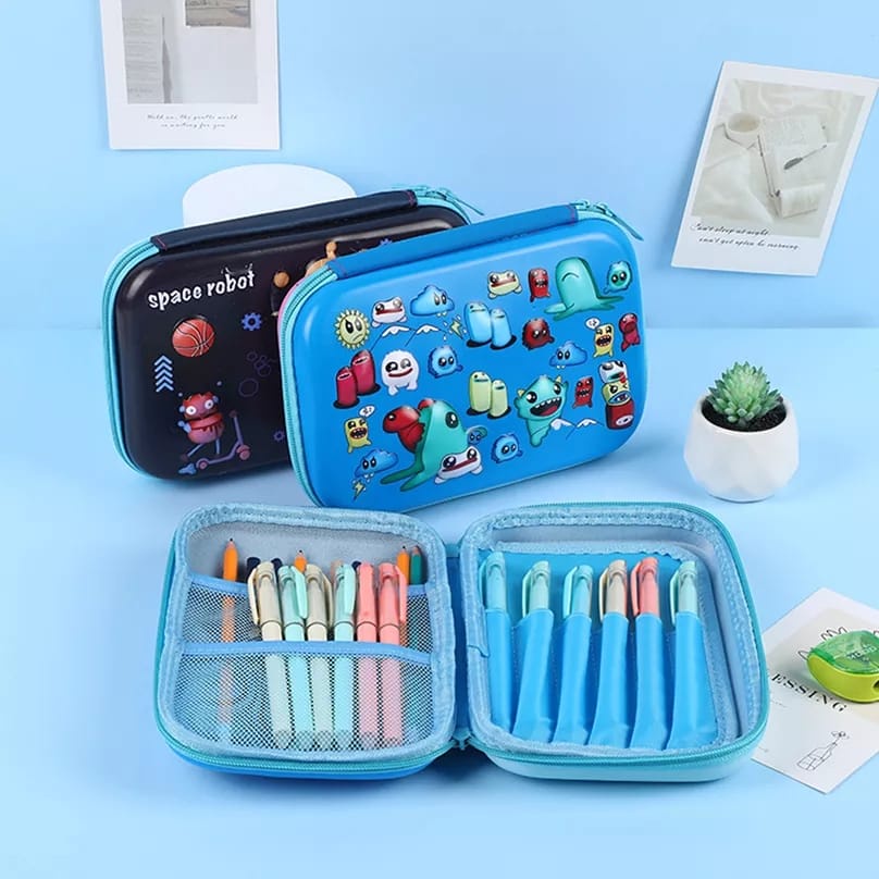 

ITBEL - Kotak Pensil 3D Timbul Ukuran Besar Tahan Air Exclusive Tempat Pensil 3D Unicorn Pencil Case Large Kotak Pena Hard Case Emboss 6D