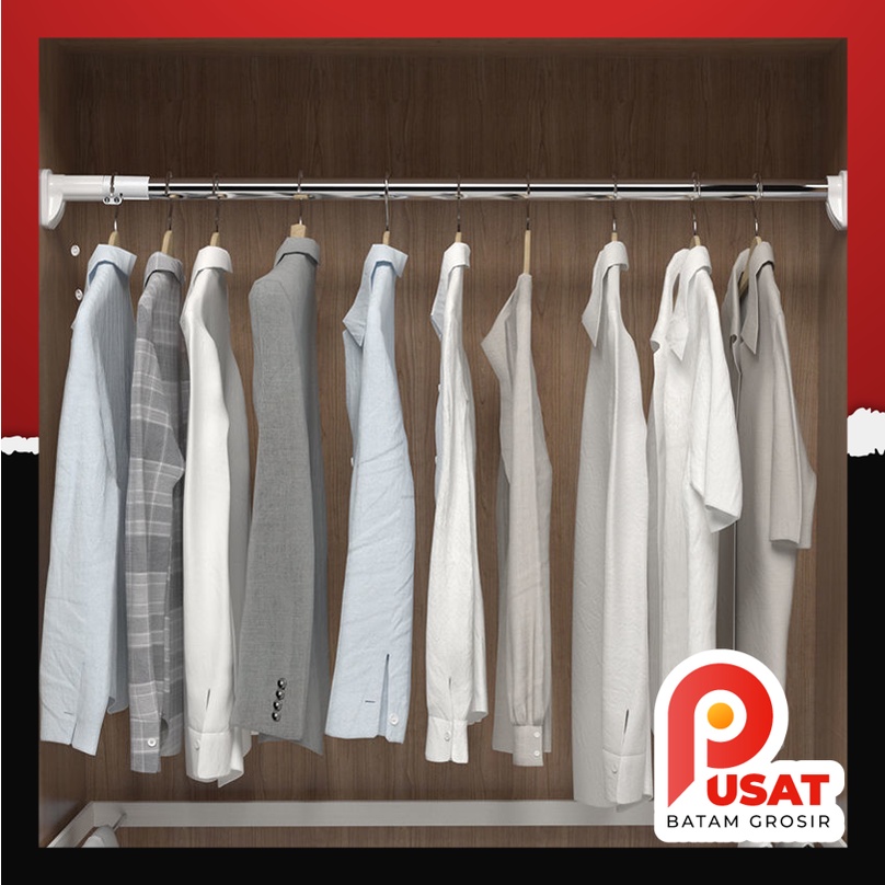 Pusat Batam Grosir - H995 Tiang Gantungan Jemuran Flexible / Tiang Jemuran Baju / Batang Jemuran / T