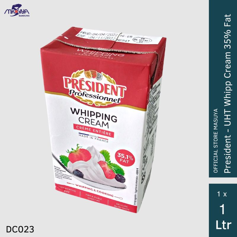 

President Whipp Cream 35% Fat 1 Liter
