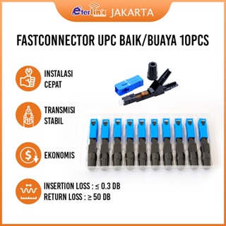 [TERBARU] Fastconnector Buka UPC 1Pack ISI 10Pcs SC UPC Fiber Optik FTTH Fast Connector model Buaya