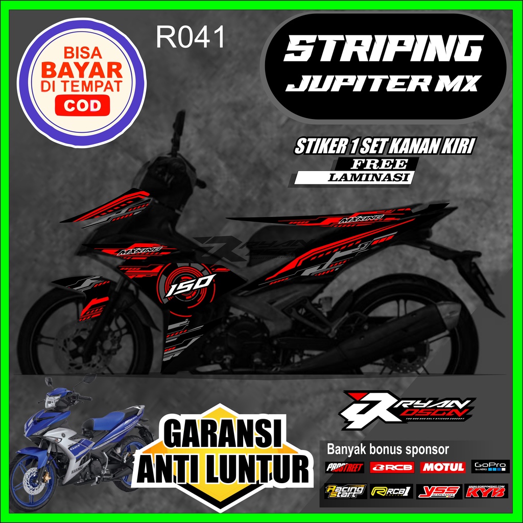 Stiker Striping MX KING 02 Desain Racing