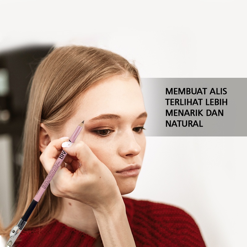 CSP123 – Brasov Eyebrow Pencil Duo Pensil Alis Black Brown Hitam Coklat Makeup BPOM