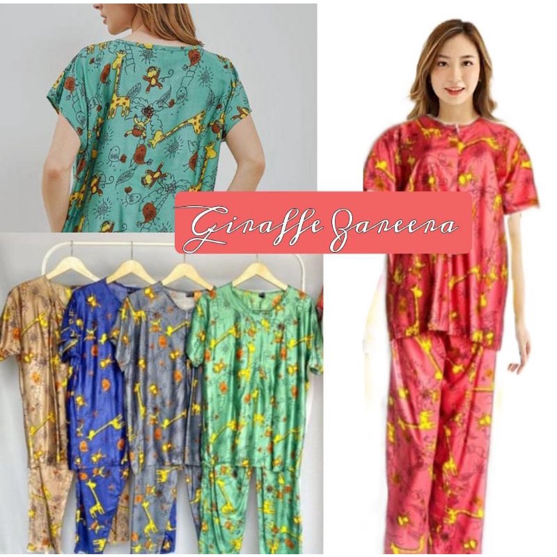 SETELAN CELANA JERAPAH / ONE SET BANEZ / PIYAMA PANJANG LENGAN PENDEK / BUSUI RESLETING