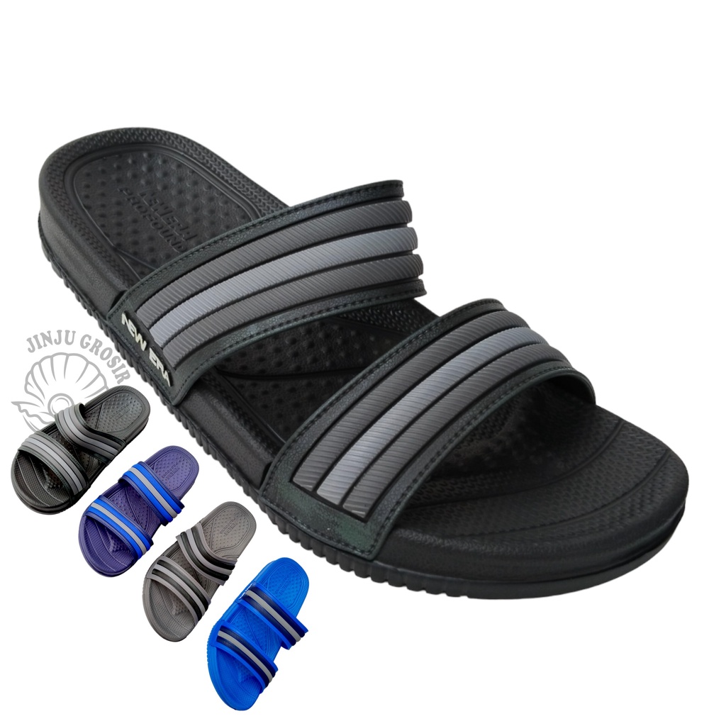 Promo Sandal Pria Dewasa Sendal Laki Laki Slop Cowok Kekinian Distro Jumbo Big Size Ukuran 39 40 41 