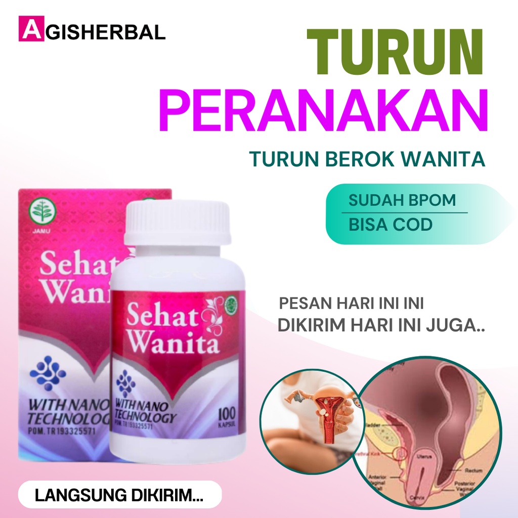 Jamu Obat Turun Peranakan Wanita - Turun Berok Wanita - Herbal Prolaps Uteri - Sehat Wanita Herbal