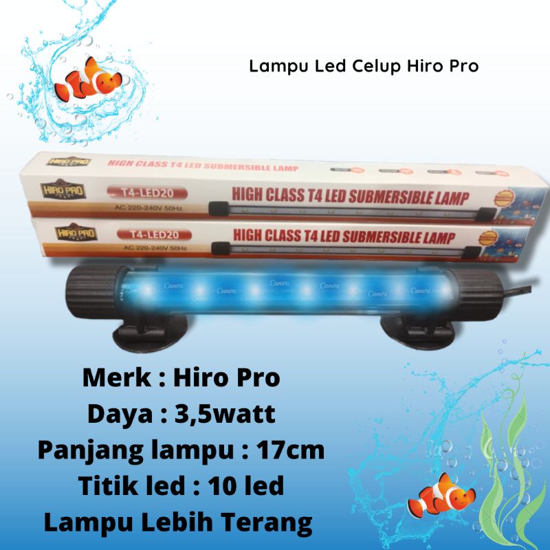 PROMO MURAH Lampu Led Celup Aquarium HIRO PRO T420