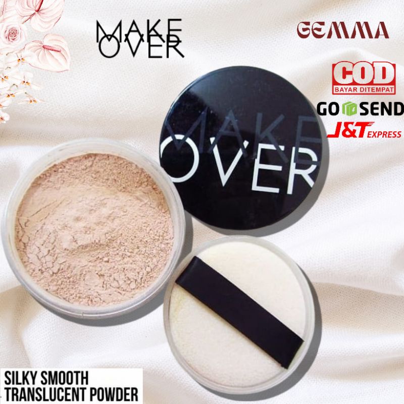 (GOSEND/COD) MAKE OVER SILKY SMOOTH TRANSLUCENT LOOSE POWDER - MAKEOVER BEDAK TABUR