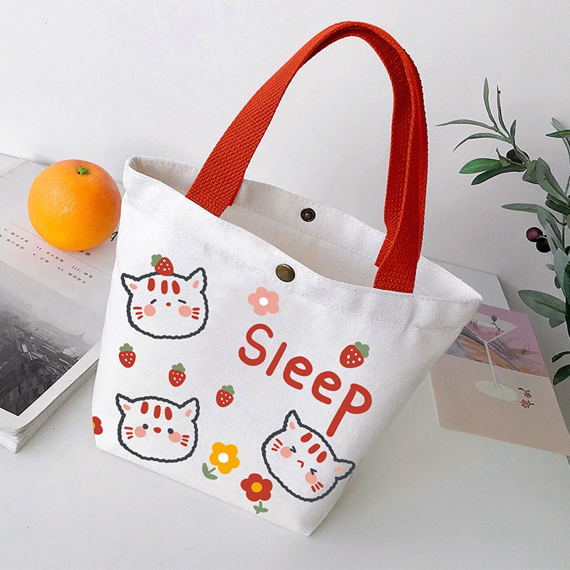 CHIRO Hand bag Tote Bag Tas Canvas Jinjing Baggy Happy Bear Wanita Korean kanvas Stylish Totebag Tas Wanita Mini Duck Lucu Elegan Aesthetic Fashion Korea Style Chikoisme