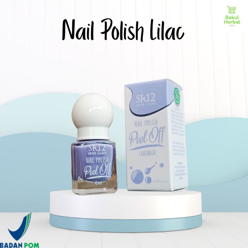Kutek Halal Bisa Dikelupas Cat Kuku Mudah Dibersihkan Kitek Warna Ungu Nail Polis Lilac