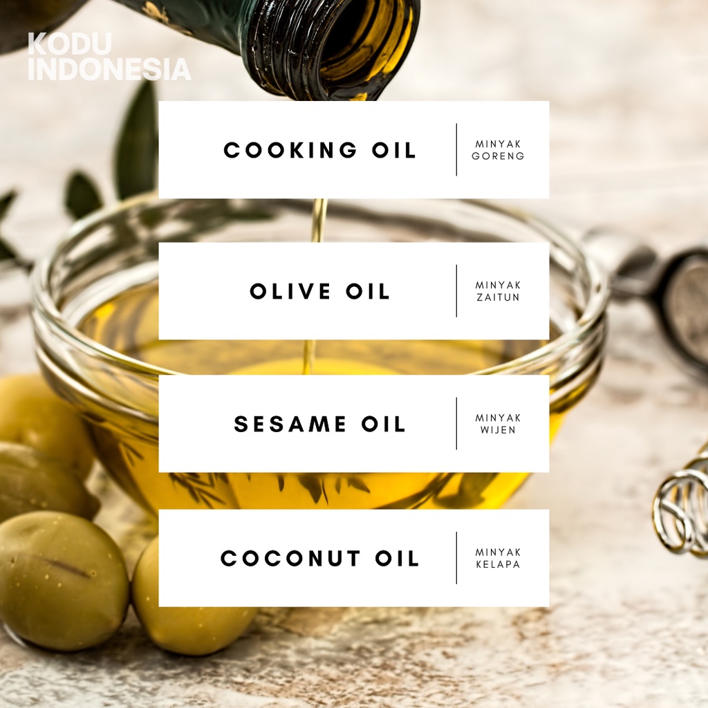 

KODU Label Botol Minyak & Saus Anti Air Inggris-Indonesia - Stiker Minimalis untuk Minyak, Kecap, Cuka, dan Saus, Siap Pakai & Tahan Lama
