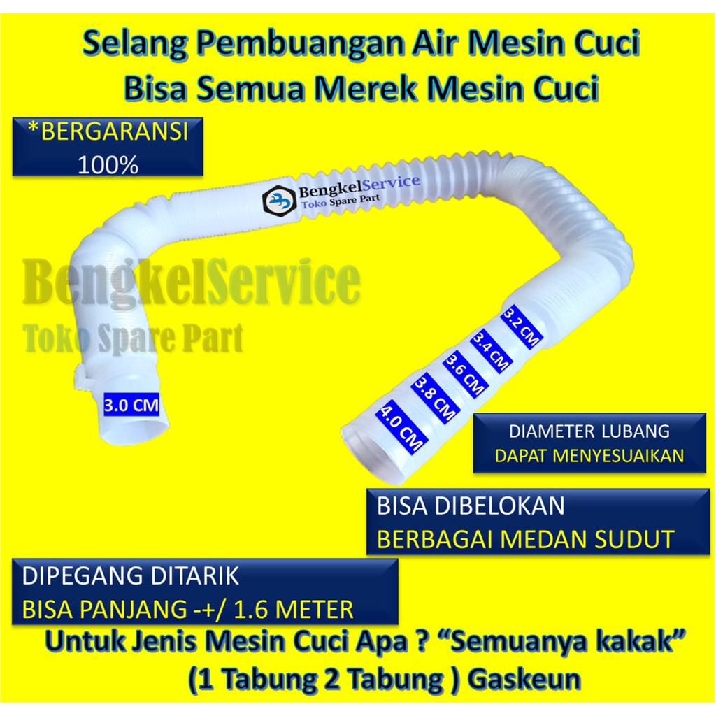 Selang Mesin Cuci  Selang Pembuangan Air Mesin Cuci Selang Outlet Mesin Cuci