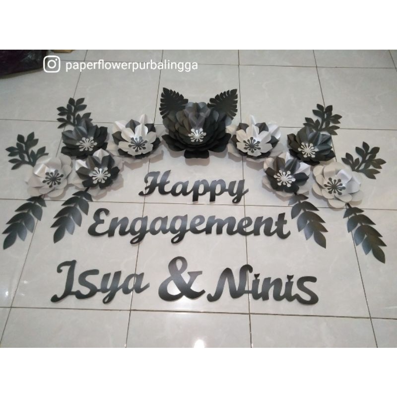 Paper flower engagement