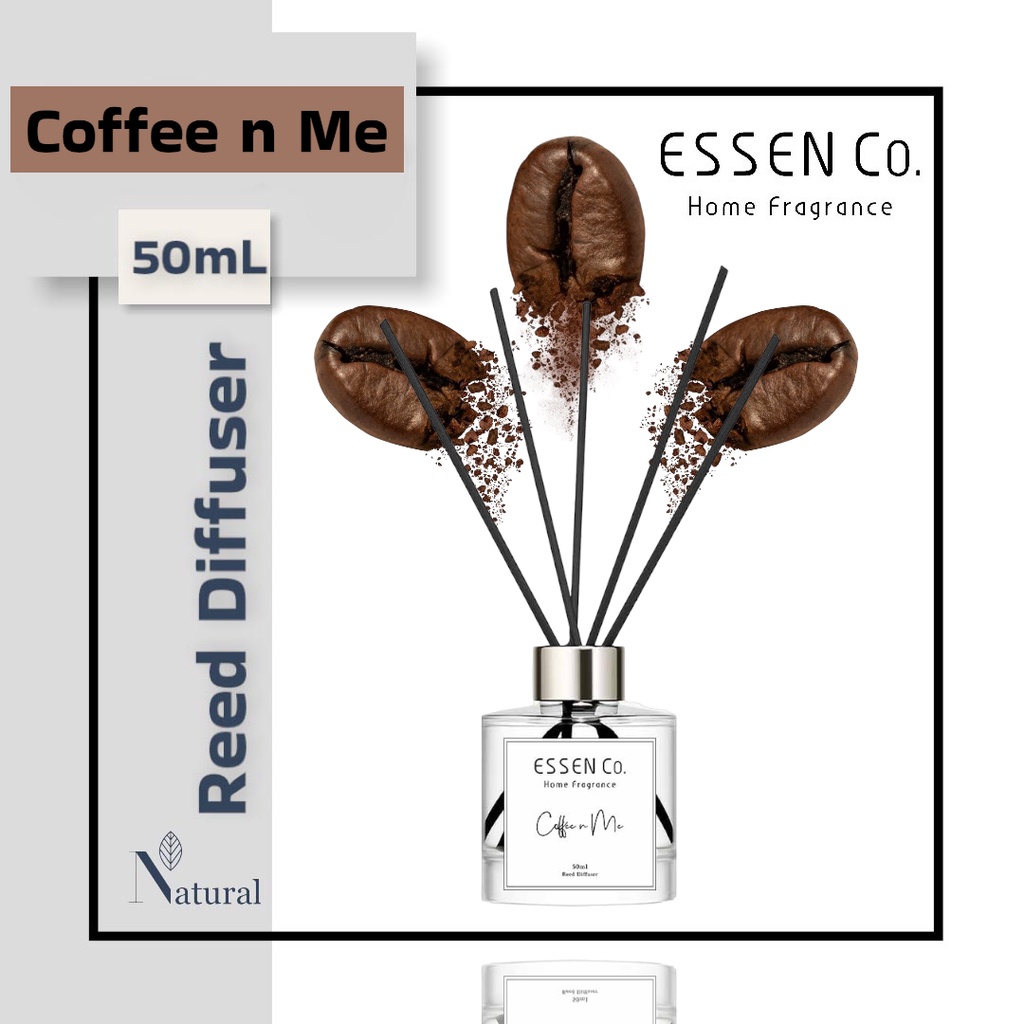 Essen Co Reed Diffuser Coffee Aromatherapy Pengharum Pewangi Ruangan Aromaterapi Kopi 50ml