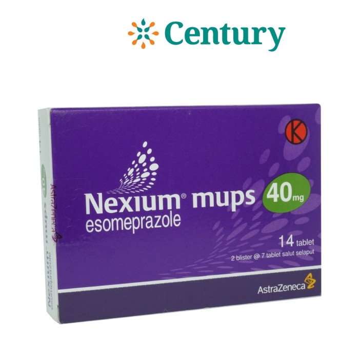 NEXIUM MUPS 40 MG 1 BLISTER @ 7 TABLET SALUT SELAPUT