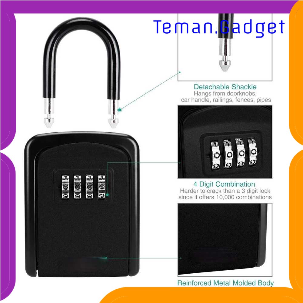 TG-BRK MOOL Gembok Kotak Brankas Safety Lock Box 4 Digit Password - G10