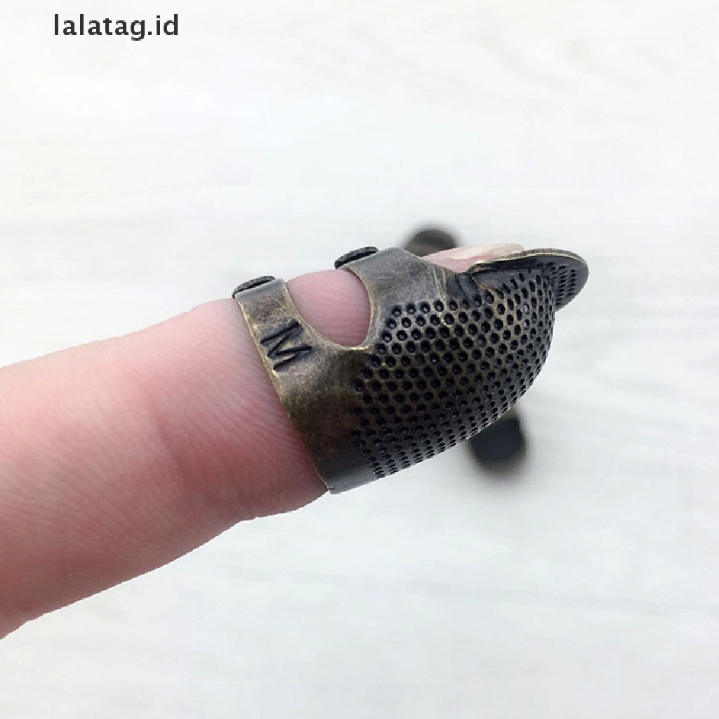 [lalatag] Pelindung Jari Gold Thimble Metal Aksesoris Jahit Alat Pekerjaan Tangan [ID]