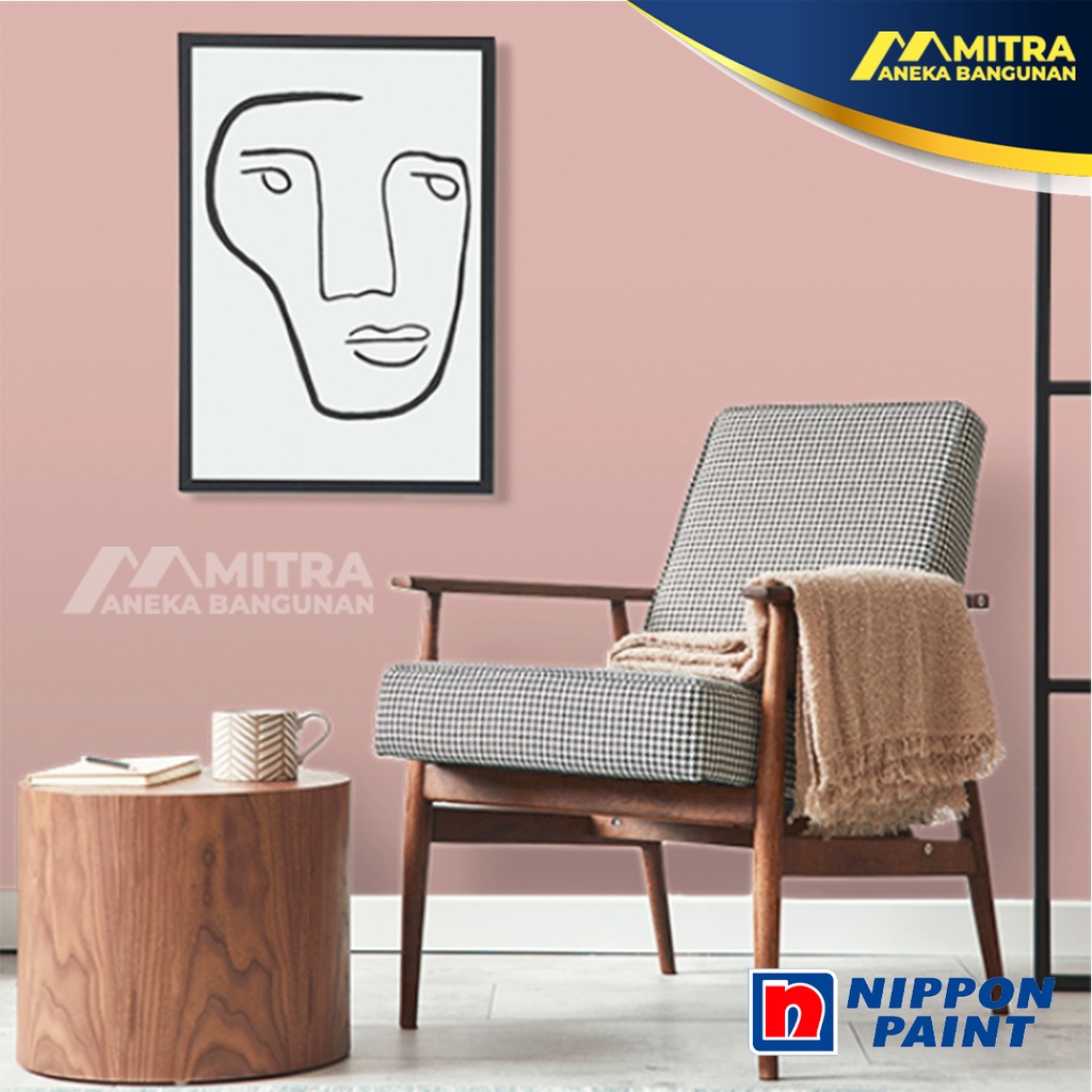 CAT TEMBOK EKSTERIOR INTERIOR NIPPON PAINT OLDE ROSE NP N 1893 P / VINILEX ELASTEX SPOTLESS / DUSTY 