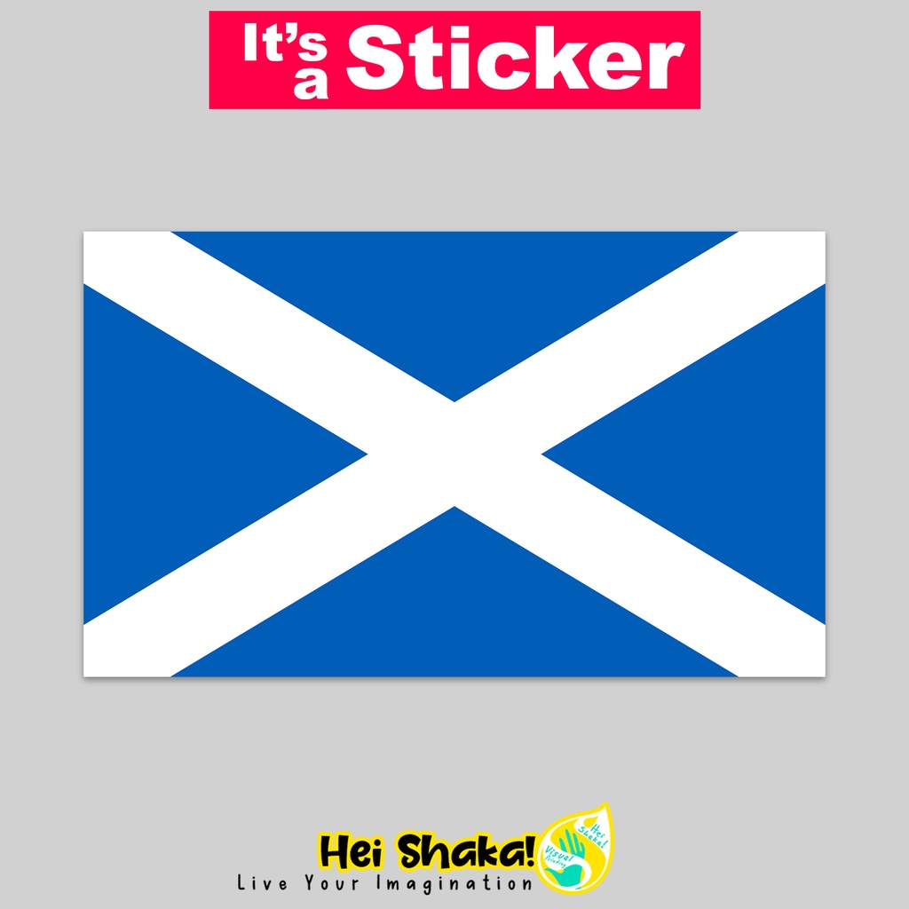 

Stiker Bendera Skotlandia Sticker Tempelan Negara Dunia Bahan Vinyl Anti Air