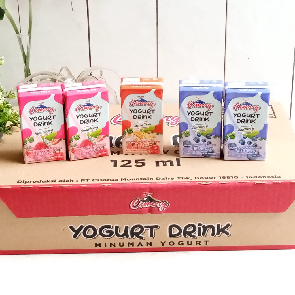 

Cimory Yougurt Drink 125ml Kartonan isi 40pcs MEI 2025 Bluberry/Mixed Fruit/Strawbery