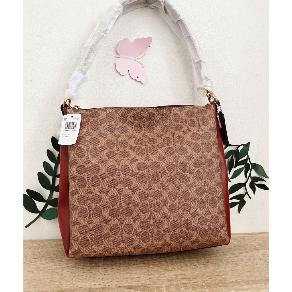 Tas COACH Shay Shoulder Bag / Hobo LARGE Sign Tan Rust New Original