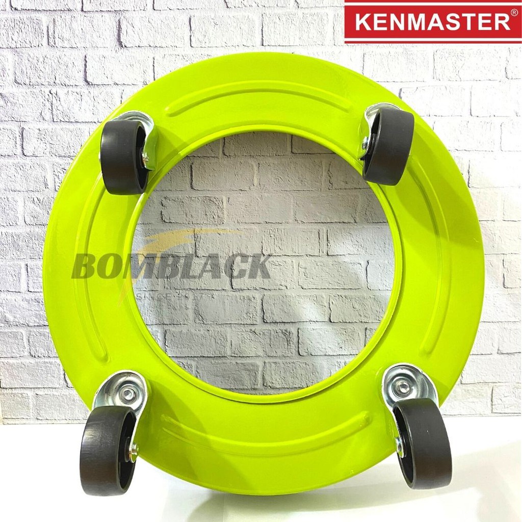 KENMASTER Tatakan gas Roda Tabung Gas Elpiji Besi Bulat Plus Roda 3kg 5kg 12kg HIJAU