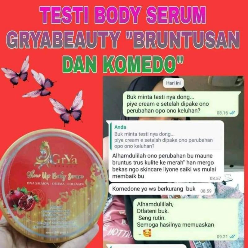Grya BEAUTY DNA Salmon ekstrak delima atasi flek jerawat dan mencerahkan penghilang bekas luka