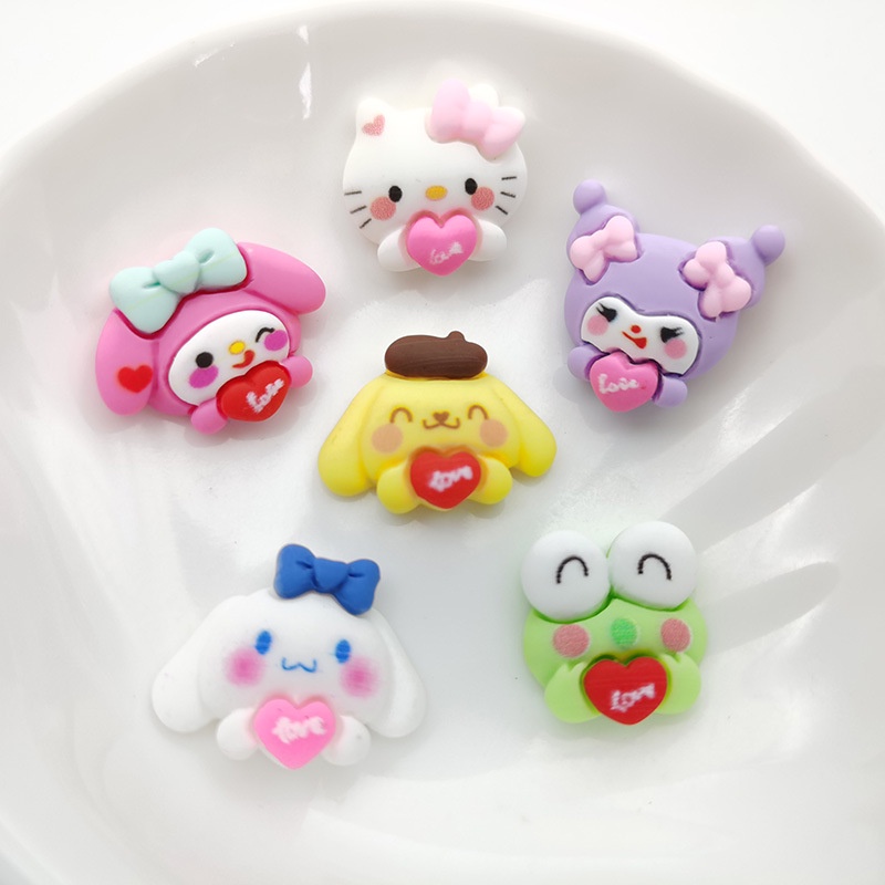 (5 PCS)RESIN SANRIO CLAY MOTIF CINNAMOROLL PITA UNYU / RESIN CLAY KUROMI / MELODY