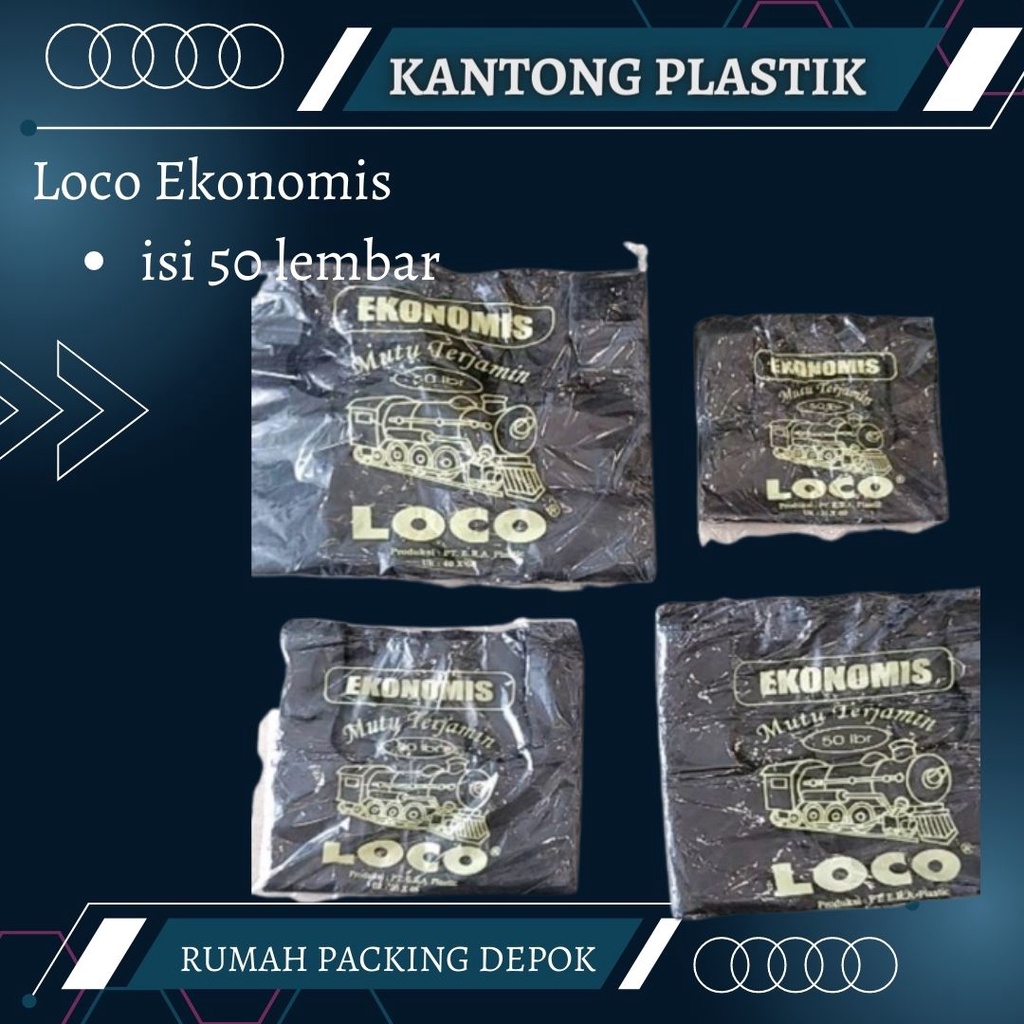 Kantong Plastik Kresek 15 x 30 Loco Ekonomis isi 50 lembar