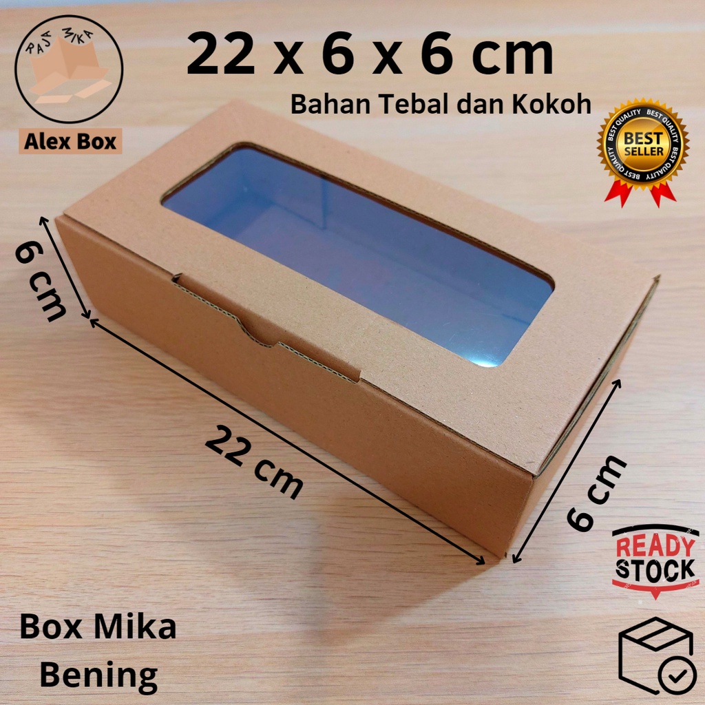 

Kardus Mika 22 x 6 x 6 cm... model diecut, untuk kue hampers dll