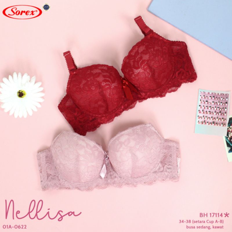 Sorex Bra BH 17114 Nelisa Busa sedang Bruklat Burkat Kawat Kait 2 cup A-B (3/4)