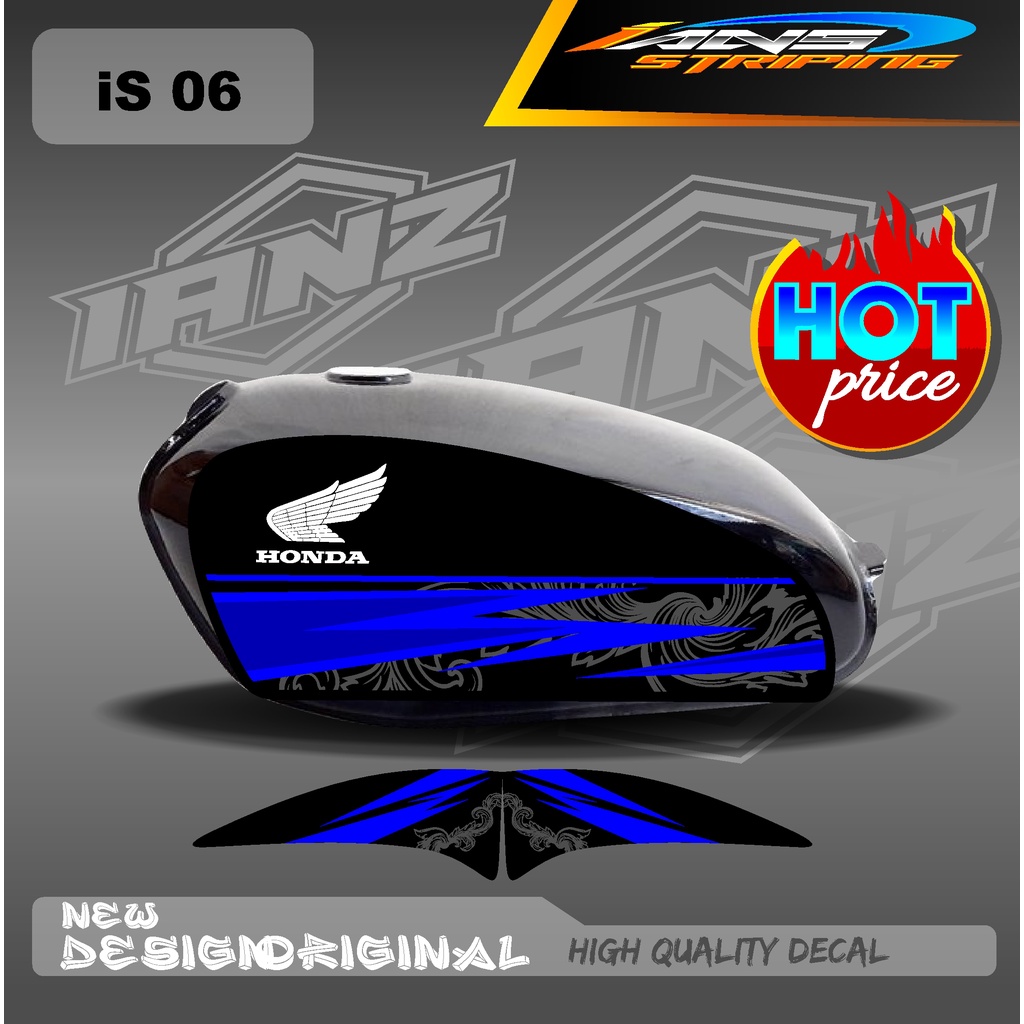 STRIPING CB 100 STANDART / STIKER CB 100 CUSTOM HOLOGRAM DAN NON HOLOGRAM IS06