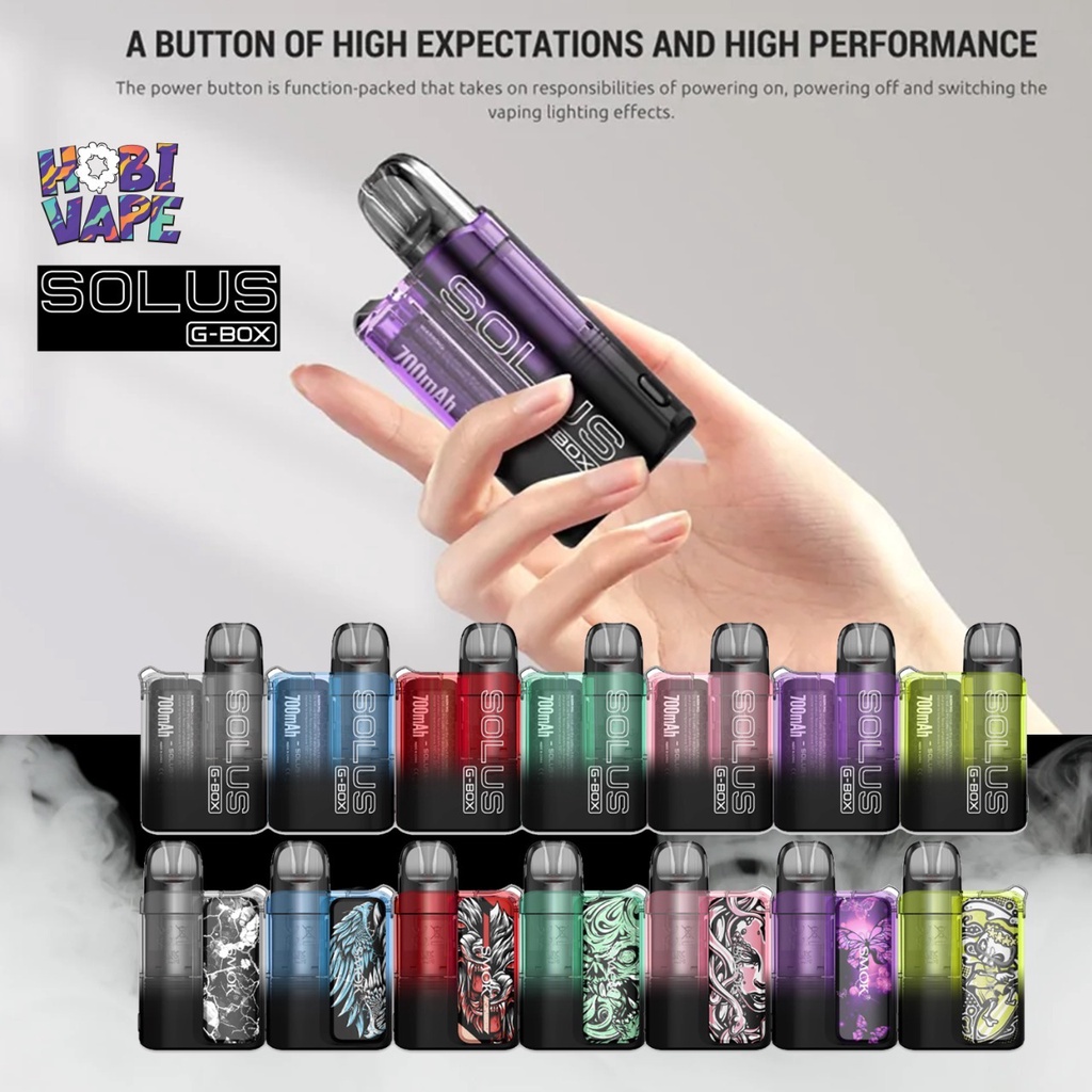 (NEW) SMOK PODS SOLUS G-BOX 700MAH POD KIT BY SMOK / SOLUS G BOX KIT G-BOX - TRANSPARENT TERLARIS