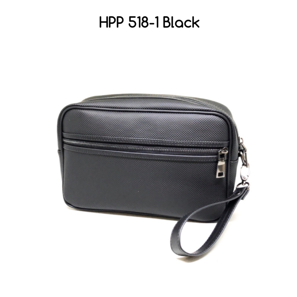 handbag pria hush puppies 518-1 black premium handbag murah handbag import handbag cowok