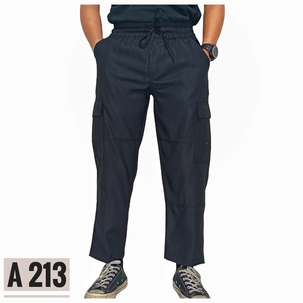 (A 213) Celana sirwal/cingkrang slim kargo dewasa• Fracile_1230
