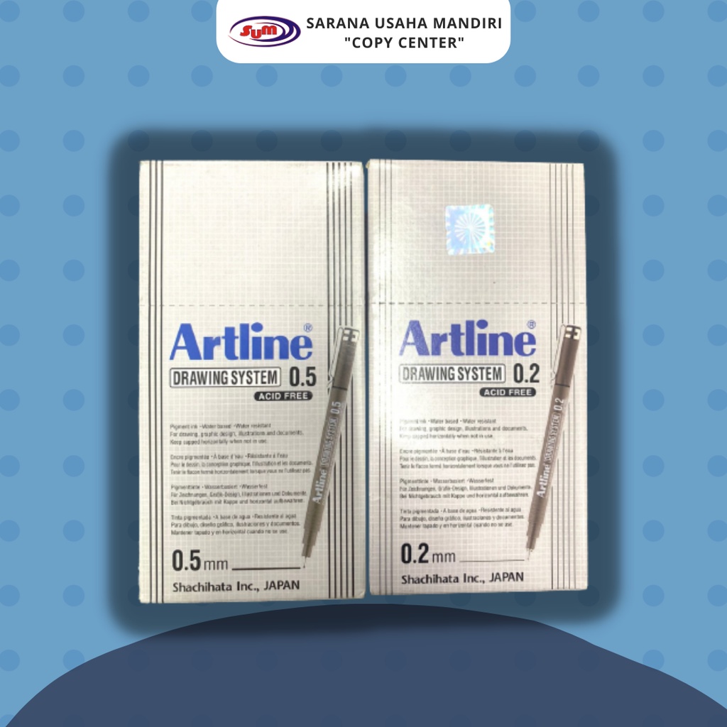 

Artline Drawing System / Pena Gambar 0.2 & 05 mm Original