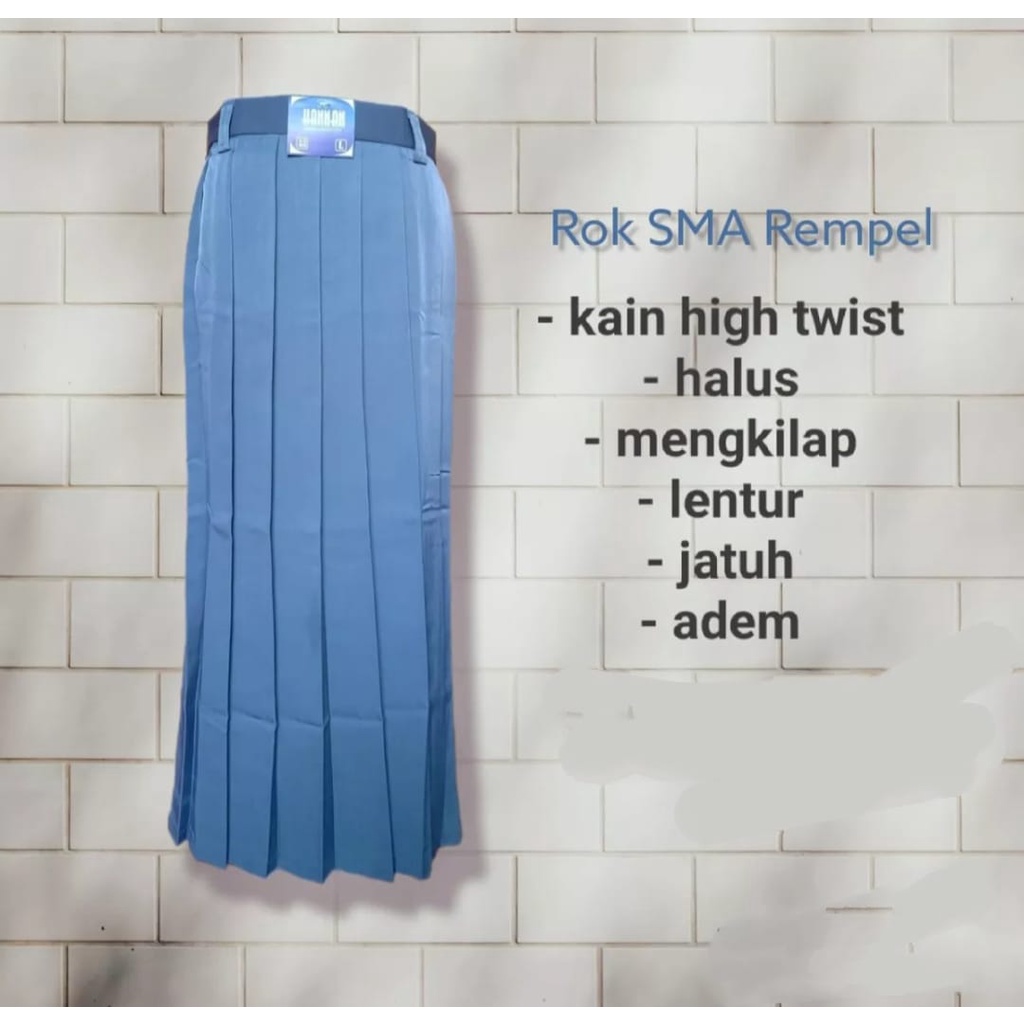 Jual Rok panjang smp sma/rok panjang rempel kerja smp sma seragam smp ...