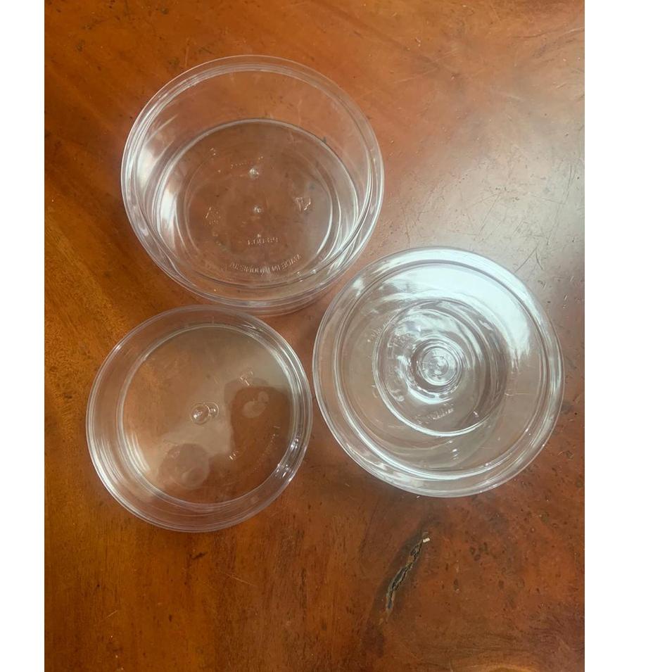 Nd Toples kue kering 250gr 250 gr bulat bening / Toples nastar / Toples cookies BJ Laris