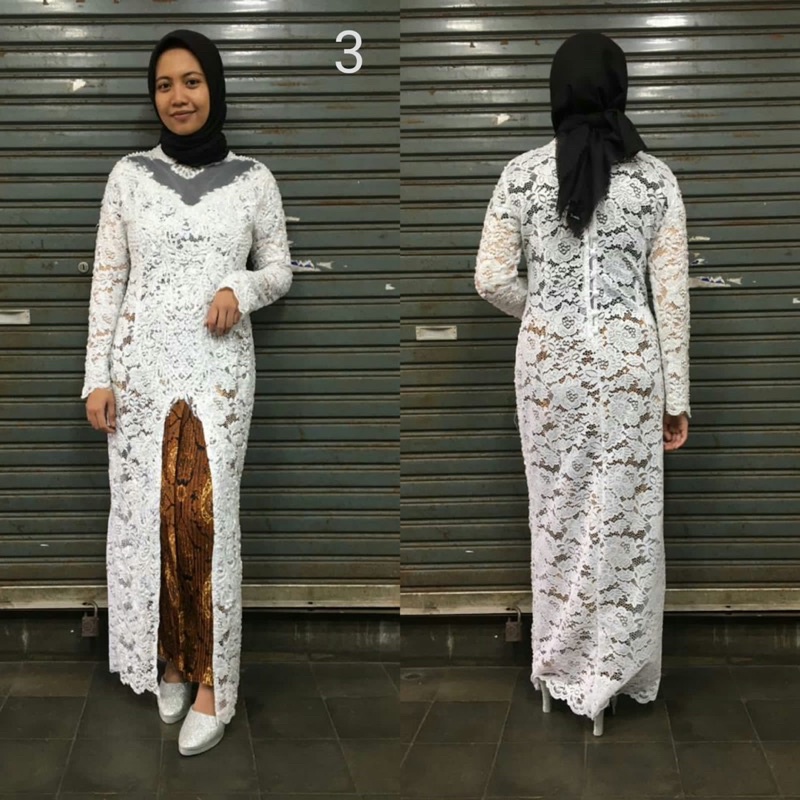 kebaya pengantin putih/kebaya ijab putih