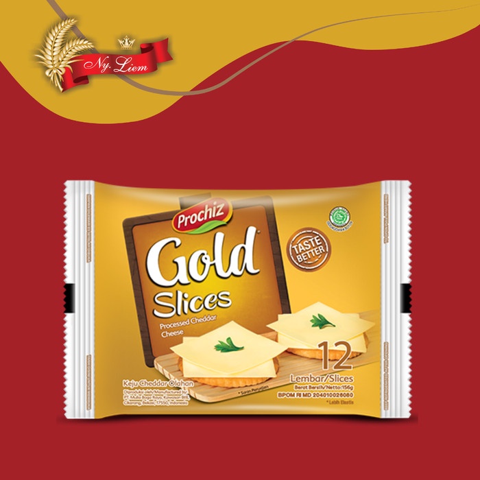 

PROCHIZ Gold Slices Keju Cheddar Olahan 12 lembar
