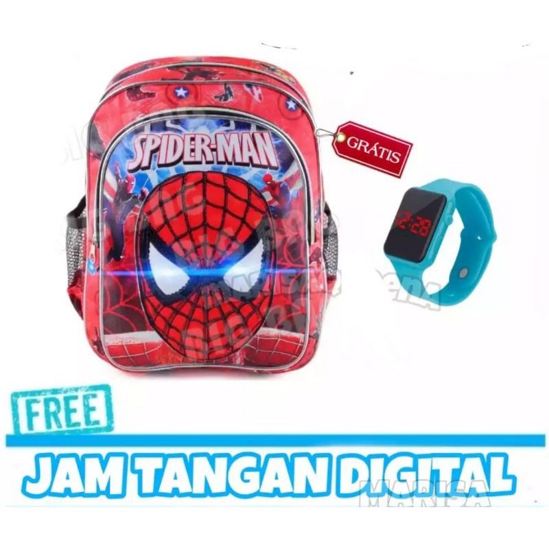 tas spiderman tk paud tas spiderman led mata nyala