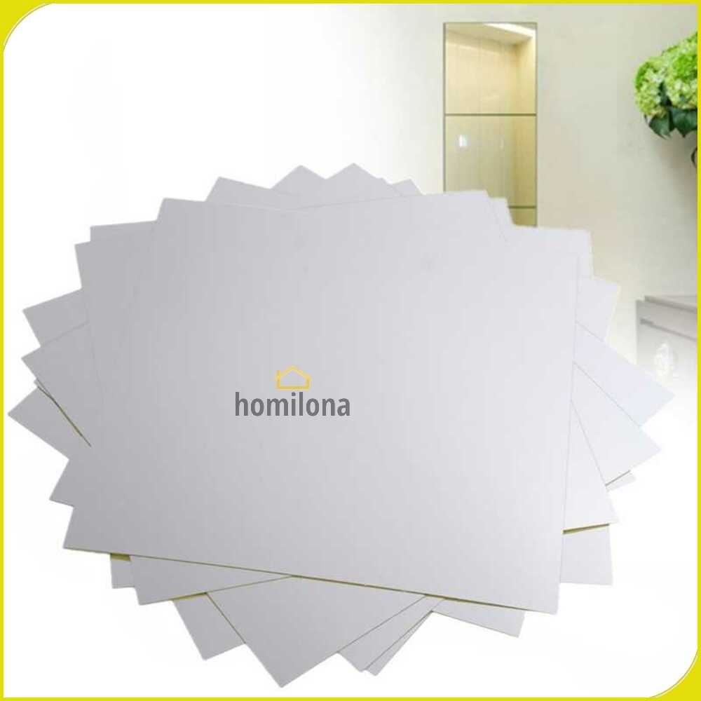 Fender Wall Sticker Dekorasi Dinding 3D Model Square Mirror 9 PCS - Q353