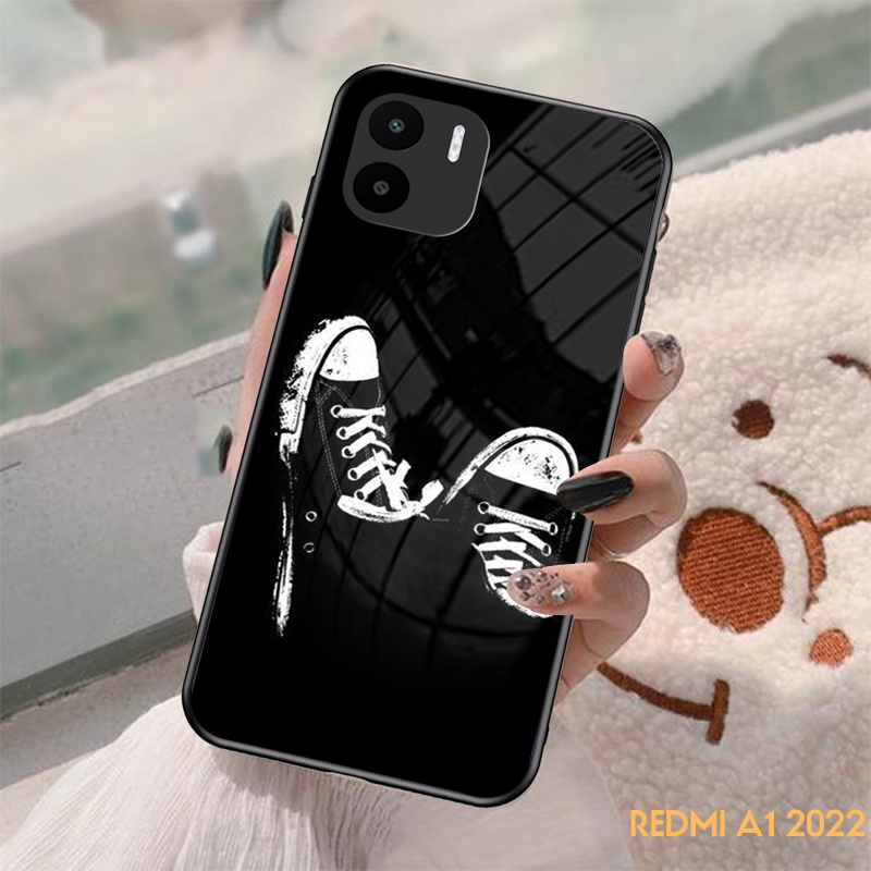 Legend Store - Softcase Glass Kaca Xiaomi Redmi A1 2022 - Casing Hp Xiaomi Redmi A1 2022 - LS15 - Pe