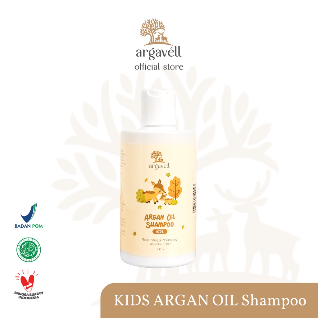 Argavell Argan Oil Kids Shampoo Moisturising &amp; Nourishing Hair Shampo Anak Perawatan Rambut Anak Shampo Argavel Kids