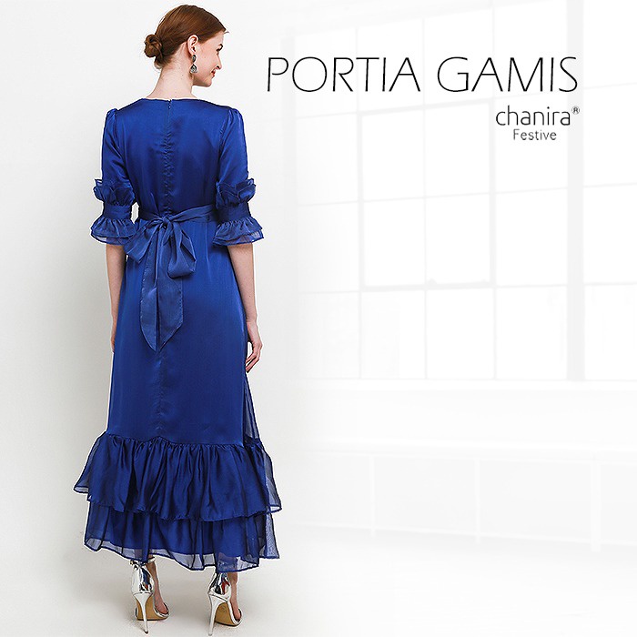 CHANIRA - Portia / Baju Gamis Wanita Motif Polos Premium-1