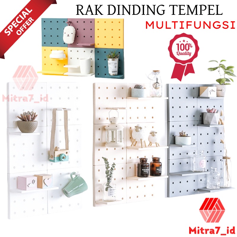 [M7] RAK DINDING TEMPEL LUBANG STORAGE ORAGNIZER / RAK GANTUNGAN LUBANG DAPUR / WALL SHELF BOARD ORGANIZER